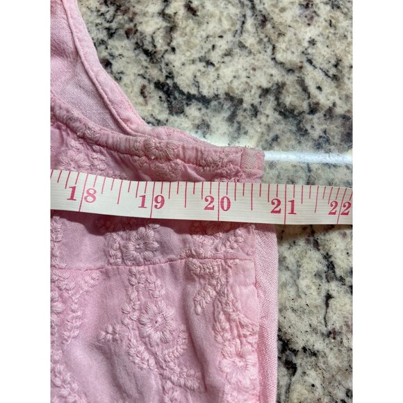 Torrid Womens Plus Size 1X Pink Sleeveless Tunic Top Embroidered Boho Casual - Picture 7 of 8